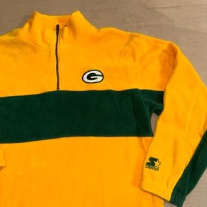 Vintage Green Bay Packers 1/4 zip Fleece Jacket Men’s Size XL